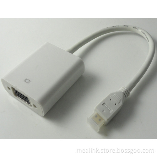 20cm Micro HDMI to VGA Converter Cable